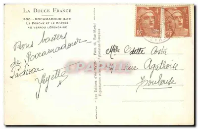 Rocamadour — Le Porche et le Coffre — Wydawnictwo Sztuki XVON — Rewers