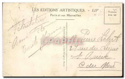 Paryż — Widok na Trocadéro i most Ieny — Les Éditions Artistiques - LIP — Rewers