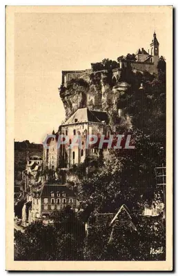 Rocamadour (Lot) — Cảnh tổng quan các nhà thờ và lâu đài — Hình ảnh Martigoutte - Assier