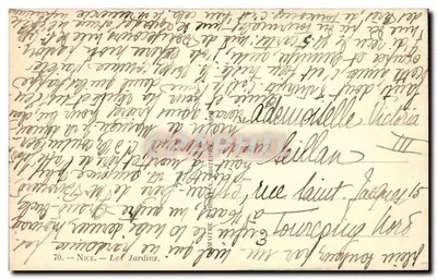 Nice — Ogród — Pomnik Victora Hugo — Wydawca: Graphiil — Rewers