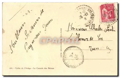 Wodospad Bézines — Dolina Ariège — wydawnictwo ARCORI — Rewers