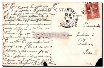 Pensiero viola — decorata con cinque ritratti — E.I.D. — Verso