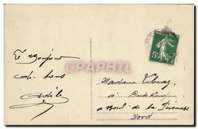 Flores em um vaso — Souvenir de Printemps — SOL 684 — Verso
