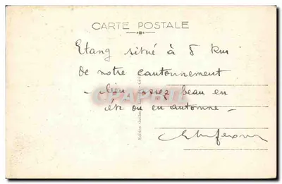 Las Tronçais — Jezioro Saint-Bonnet — Wydawnictwo Guillaume-Librairie Céris — Rewers