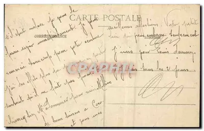 Stara pocztówka Groby podoficera Marota i pięciu jego żołnierzy w Sainte Genevieve — Rewers