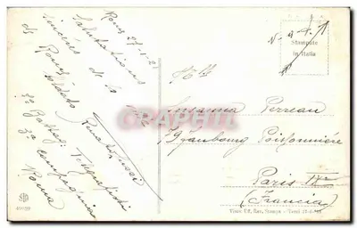 Buque en el muelle — poema de G. D'Annunzio — editor desconocido — Reverso