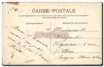 Bonne Année — Karta dekoracyjna z naklejkami liter — wydawca HOPIN, nr 10 — Rewers