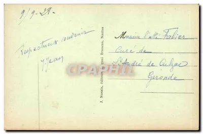 La Bernérie - O Fusaou de Madelon — J. Nozais, editor, Nantes, n°123 — Verso