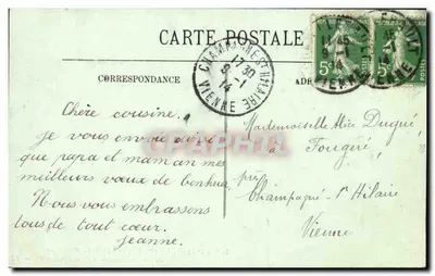 Châtelerault (Vienne) — O Pont-Novo em concreto armado sobre a Vienne (nordeste) — editor desconhecido, n° 38 — Verso