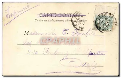 Dziewica — praca P.-P. Rubensa — Muzeum Louwra — B. F., Paryż — Rewers