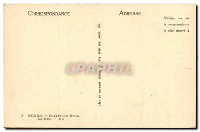 Bourg — Igreja de Brou — A nave — Editor: 3 Bourg, Igreja de Brou — Verso