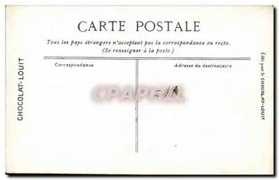 Kościół i kalwaryjny w Sainte-Adresse — Wydawca CHOCOLAT-LOUIT, nr 16 — Rewers