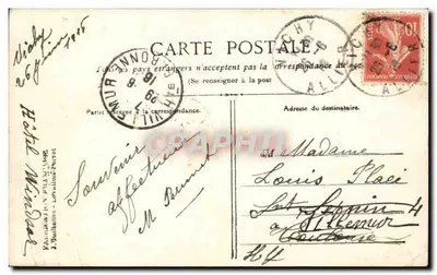 Mulher com buquê diante de um trem — M. Boulangier, n° 710 — Verso