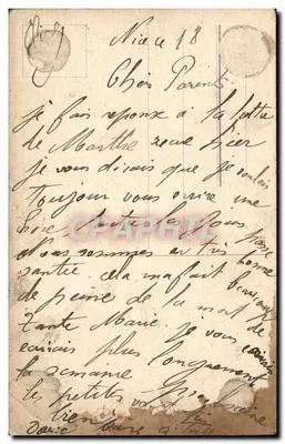 Powietrzny widok miasta Dijon — wydawca nie widoczny — Rewers