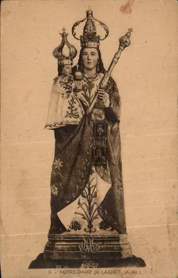 Nossa Senhora de Laghet — estátua da Virgem com o Menino — edit. Gilletta e Cie