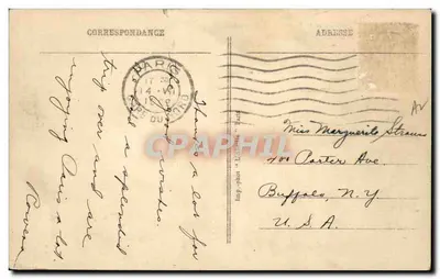 Paryż — Panthéon i pomnik J.-J. Rousseau — wydawca nieodczytalny, nr serii 6 — Rewers