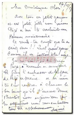 Crianças brincando com uma pequena árvore — Carta de aniversário — Editor não identificado — Verso