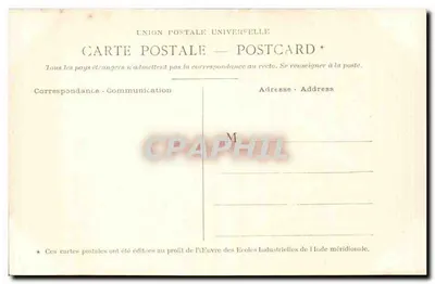 Pagodin às margens do Cavéry — Série XIII, n°1 — Editor não visível — Verso