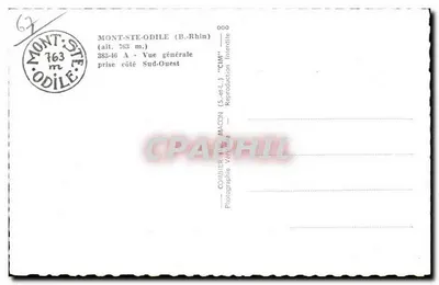 Mont Sainte-Odile — Ogólny widok z południowo-zachodniej strony — Combière (S.-et-L.) — Rewers