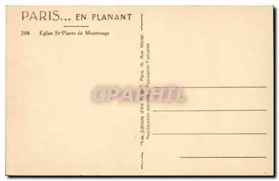 Iglesia de San Pedro de Montrouge — París — Ediciones de Arte Viégrat — Reverso