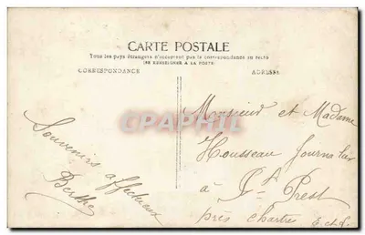 Coppia sonriente — 'Miles Besos' — Tarjeta postal ilustrada — Reverso