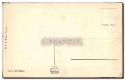 Jong koppel in landschap — uitgave W. R. B. & Co. — serie 2773 — Achterkant