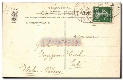 Paryż — Louvre. Guichets, strona Seiny — J. L. C. nr 85 — Rewers