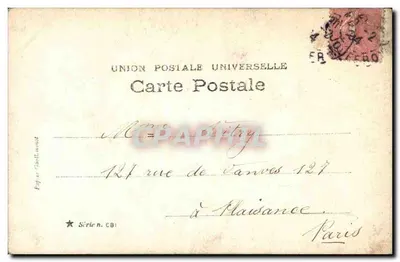 Um beijo afetuoso — Alice — União Postal Universal, Série n. C81 — Verso