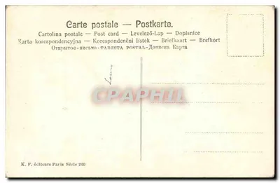 Paisagem invernal — montanhas nevadas — K. F. editores Paris Série 240 — Verso