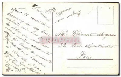 Horseshoe et trèfles — Bonne année — Éditeur inconnu, n° de série non visible — Verso