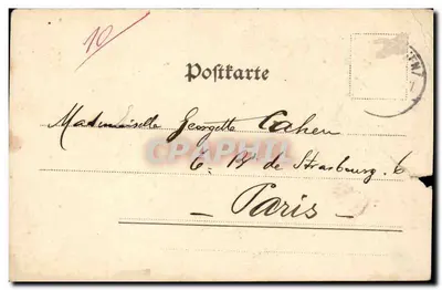 Mujer en traje tradicional de Schwäbisch-Elsthal — editor G. Robeke, Freiburg i. B., n° 9 — Reverso