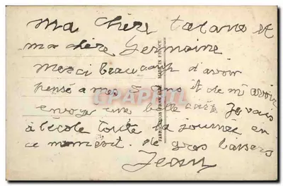 Criança com cesta de piquenique — S. OOL PARIS 3088 — Verso