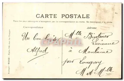 Paryż — Most Alexandre III — Duży Pałac — Marke 'ROSE' nr 247 — Rewers