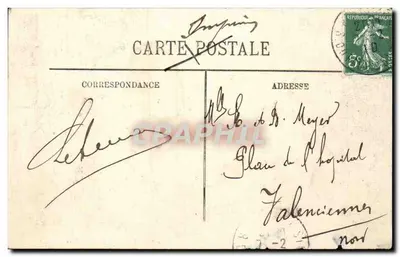 Paryż Stara pocztówka Przepływy wody Seiny Styczeń 1910 Stacja Świętego Lazara i plac Rzymu — Rewers