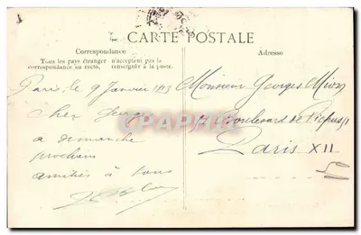 Paryż — Arc de Triomphe — wydawca G.D. n°4062 — Rewers