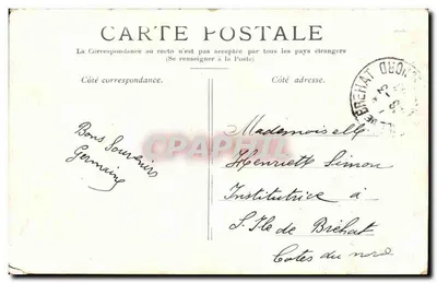 Paris — A Bastilha e a Coluna de Julho — Editor não visível, número de série não legível — Verso