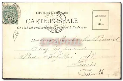 Place Denfert-Rochereau — Entrée des Catacombes de Paris — L. Jallet, Editeur, Paris — Verso