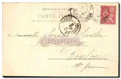 O Louvre - Pavilhão Richelieu — com o Pequeno Pavilhão das Criações de Jean-Baptiste — editor não identificado, n° de série 17286 — Verso