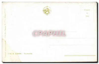 Tramonto — G. Cisari — Wydawca G. Cisari, Mediolan — Rewers
