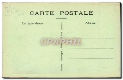 Notre-Dame de Liesse — posąg z koroną — Fototypia J. Bienaime, Reims — Rewers
