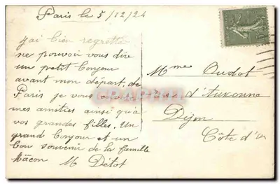 Paryż — Rue des Tuileries — Dix Paris 5015 — Rewers