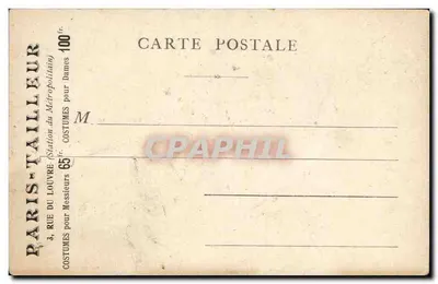 Paris Tarjeta postal antigua Hotel de ville — Reverso