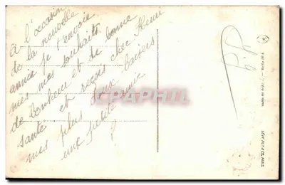 Młoda kobieta — kartka z wizytówka 'Wesołych Świąt' — Mérange 1032 — Rewers