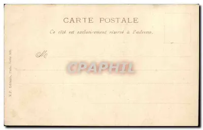 Cena de campo — casal de camponeses — K.F. Editores, Paris, Série 588 — Verso