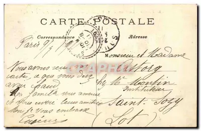Paris — A Praça da República e o Hotel Moderno — Editor desconhecido, n° 48 — Verso