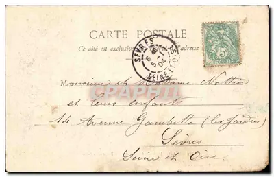 Parigi - Giardino del Lussemburgo, il Senato e il Parterre — L.F. e V., Cliché L. Fourquaux - 156 — Verso