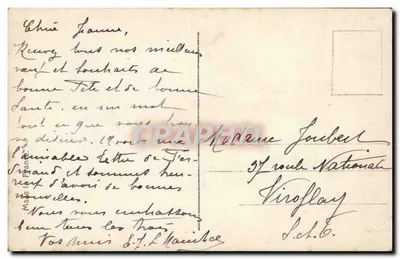 Młoda kobieta w sukni z krochmalikiem — korona kwiatów — wydawca REX n° 4488 — Rewers