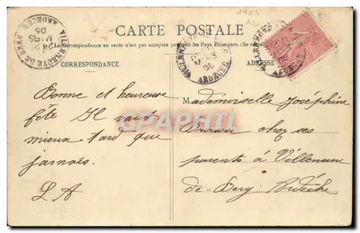 Gaspard e Jeanneton — cena de floresta com crianças — Editor: L. G. B. (nº3) — Verso