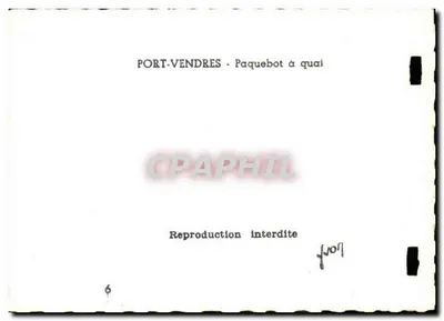 Port-Vendres - Statek pasażerski przy przystani — Rewers
