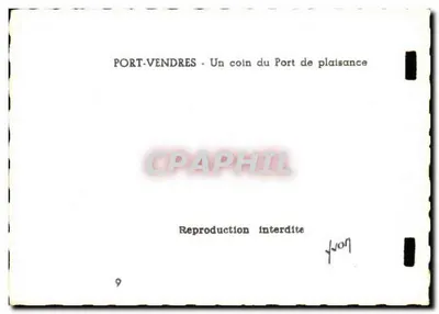 Port-Vendres — Kąt Portu Rekreacyjnego — n°9 — Rewers